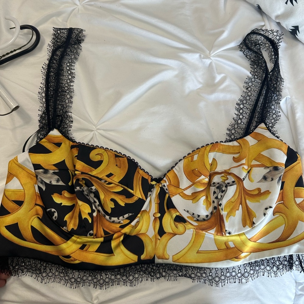 Versace printed bustier Bra top